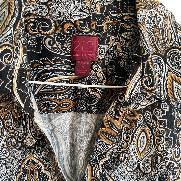 212 collection long sleeve Paisley top button down - Picture 5 of 5